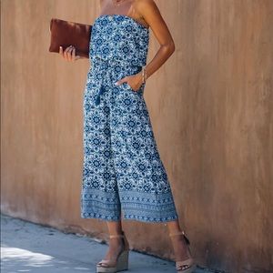 Marcos Pocketed Strapless Jumpsuit